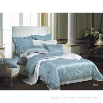 Lace Luxury Bed Sets Silk And Cotton Jacquard Fabric For Gi